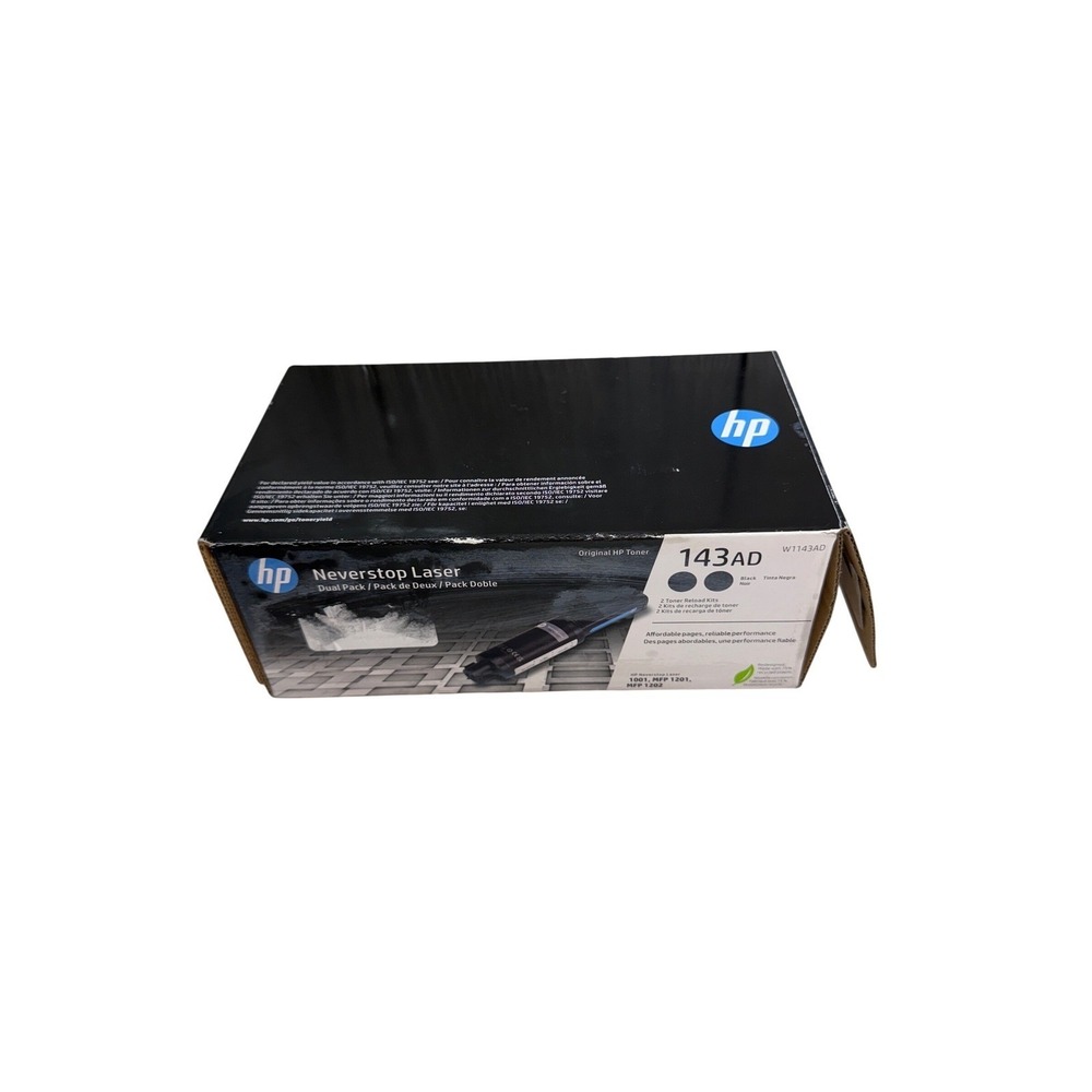 HP 143AD Neverstop Laser Toner Reload Kit Dual Pack Black W1143AD 1001 1201 1202